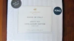 Di Maestro Collection Venezia King Luxury Cotton Sheet Set White Ultra Soft. Fixed Price $149.99.