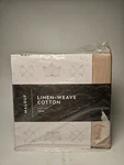 Malouf Linen-weave Cotton Sheet Set Size Twin Sand Color. Fixed Price $49.99.