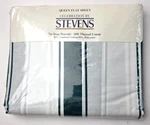 Vtg Queen Flat Sheet Stevens Percale 200 Thread Count Hunter Stripe Usa New. Fixed Price $13.58.