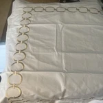 Sferra Standard Shams Two Catena Chain 100% Cotton Percale Sand. Fixed Price $99.99.