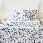 Micoral Queen Set Boho Floral Sheets, 4-PIECE Printed Botanical Bed 16". Fixed Price $37.86.