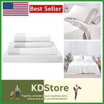 Luxury Queen Microfiber Bed Sheets Set - Deep Pocket, Wrinkle Free, Lace Detail. Fixed Price $52.99.