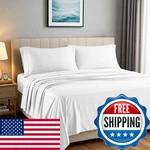 Carressa Linen 100 Egyptian Cotton Sheets Queen Size Bed Set - Luxury 1500. Fixed Price $191.97.