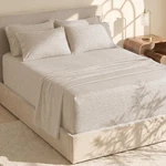 Bed Sheets 6 Piece Set Double Brushed Soft Peach Pink Cal King Hearth Harbor. Fixed Price $51.99.