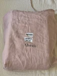 Quince Rusty Mauve European Linen King Flat Fitted Pillowcase Sheets Set 4. Fixed Price $120.00.