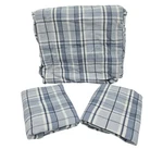 Laura Ashley Mulholland Plaid Blue Cotton Flannel Sheet Set Queen. Fixed Price $49.99.
