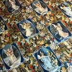One 20X30" Sheet Of Vtg Christmas Gift Wrapping Paper - Faith Hope Love Charity. Fixed Price $7.99.