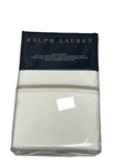 Ralph Lauren Drap Plat Palmer Percale King Size Flat White Cotton Sheet New $185. Fixed Price $59.99.