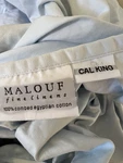 Luxury Malouf Linen 100% Combed Cotton King Flat Sheet Light Blue. Fixed Price $35.00.