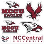 North Carolina Central Eagles Sticker Multipack - College Spirit Set. Fixed Price $9.49.