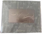 Nwt Inspired California King Sheets Set Microfiber Blue Faith Words 4PC Bedding. Fixed Price $19.99.