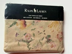 New Rare *ralph Lauren *twin Flat Sheet Francesca Floral Flowers Shabby Tan Pink. Fixed Price $99.95.