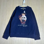 Polo Ralph Lauren Pullover Sweatshirt Boys Medium Navy Blue Bear Graphic. Fixed Price $45.00.