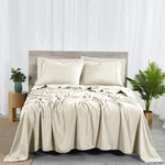 Bibb Home 1831 6PIECE 2000THREADCOUNT Bamboo Sheet Full Set Cream. Fixed Price $46.98.