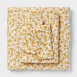 Queen Cotton Blend Sateen Sheet Set Yellow Floral - Room Essentials. Fixed Price $13.59.