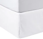 Amazon Basics Lightweight Pleated Wrinkle Resistant Fade Queen, Bright White. Fixed Price $26.99.