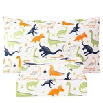 Twin Sheet Set Dinosaur Printed - 3 Piece Cartoon Soft Microfiber Bed Sh.... Fixed Price $31.57.