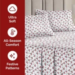 Cgk Linens Queen/king Christmas Sheet Sets Truck & Pine Tree Have Holly Jolly. Fixed Price $47.69.