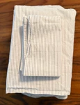 Euc Ralph Lauren Twin Sheet Set-flat & Fitted, 1 Pillow Case, Gray Stripe/white. Fixed Price $29.99.
