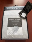 New Wamsutta Dream Zone Sateen Silver Gray 400 Tc Piece Cotton King Sheet Set. Fixed Price $166.45.