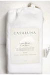 Casaluna Queen Size Linen Blend Flat Sheet - White ( Fresh ). Fixed Price $45.00.