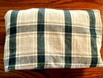 Euc Franco Flannel Queen Sheet-fitted, Plaid, Black, Gray, Tan, White. Fixed Price $9.99.