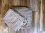 Fieldcrest Luxury Damask Stripe Full Size Flat Sheet & Pillowcase Taupe. Fixed Price $17.97.