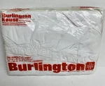 Vtg Burlington House Queen Flat Sheet White Ruffle Iron Percale Made Usa Nos. Fixed Price $24.25.