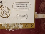 Superior Burgundry Solid 300 Thread Count Full/queen Duvet Cover Set. Fixed Price $37.50.