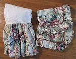 Vtg 1988 Crown Crafts Lindsey Floral Queen Bedskirt & 2 Standard Ruffled Shams. Fixed Price $55.25.