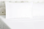 Sferra Gino White Queen Sheet Set 4PC Solid 100% Cotton Percale 450TC Italy New. Fixed Price $365.00.