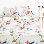 Wake In Cloud Floral Bed Sheets, 100% Cotton, 4-PIECE Set, Bird Patterne. Fixed Price $52.88.