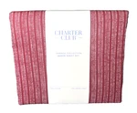 Charter Club Candy Stripe 100% Cotton 550 Tc Sheet Set Red & White Queen $170. Fixed Price $89.99.