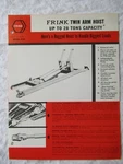 Frink Twin Arm Hoists Removal Specification Sheet Brochure. Fixed Price $8.99.