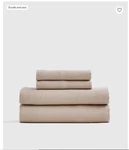 Nwt Quince European Linen 4 Piece Sheet Set King Toffee 100% Flax. Fixed Price $134.99.