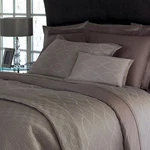 Yves Delorme Taupe Queen Flat Sheet Cafe Creme Dotted Links Jacquard Points New. Fixed Price $120.00.