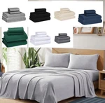 Cotton Jersey Knit Fabric 4 Piece Stretchy Bed Sheet Set Twin Xl/queen/king Size. Fixed Price $44.00.