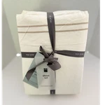 West Elm Organic Fair Trade Striped Sheet Set, California King, White Nwt. Fixed Price $161.66.