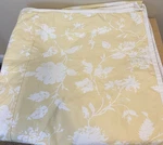Lands End Yellow White Floral Cotton Canvas Duvet Cover Full/queen. Fixed Price $55.00.