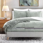 Hudson Park Gingko Strie Full / Queen Duvet Cover + 2 Standard Shams Set Green. Fixed Price $88.00.