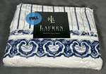 Ralph Lauren Porcelain Blue/white Jonquil Medallion Stripe Full Flat Sheet Nip. Fixed Price $79.99.