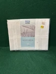 Martha Stewart Everyday Woven Sateen Queenflat White Sheet Striped 300 Thread Co. Fixed Price $15.00.