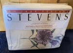 Nos Vintage Stevens Iron Percale Floral Sheet Set Western King Stanhope Plum. Fixed Price $44.50.