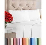 Cgk Unlimited Queen 4PC Sheet Set, White, Cooling Deep Pocket Soft Wrinkle Free. Fixed Price $22.00.