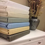 Extra Deep Pocket 4 Pcs Sheet Set 1000-1200 Tc Egyptian Cotton Stripe Us Twin Xl. Fixed Price $89.29.