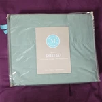 Martha Stewart Queen Sheet Set Seaglass 100% Cotton Percale 200TC 4-PIECE. Fixed Price $30.00.