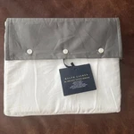 Ralph Lauren Organic Border Sateen Queen , Flat Sheet-graphite $215MRSP 624TC. Fixed Price $39.99.