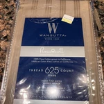 New Wamsutta Pima Cotton Pillowcase Set 625 Tc Standard Jacquard Stripe Taupe. Fixed Price $31.49.