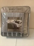 Brown&grey New Sega Home Textiles Ombre Stripe 8 Pc Comforter Bed Set. Fixed Price $89.99.