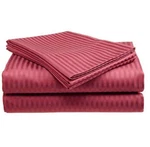 Deluxe Hotel Bedding, Premier Sateen Sheet Set, King Burgundy. Fixed Price $29.99.